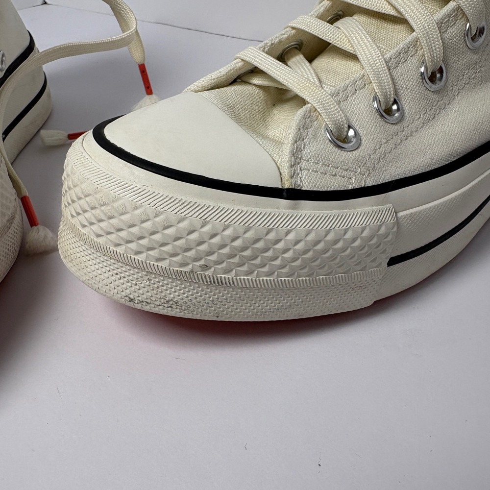 Converse Chuck Taylor All Star Lift Hi Floral Embroidery Egret 6 Fairycore Artsy - Picture 10 of 10